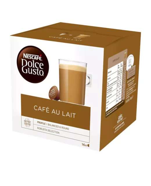 NESCAFÉ 3 X Nescafe Dolce Gusto Cafe Au Lait (16'S)