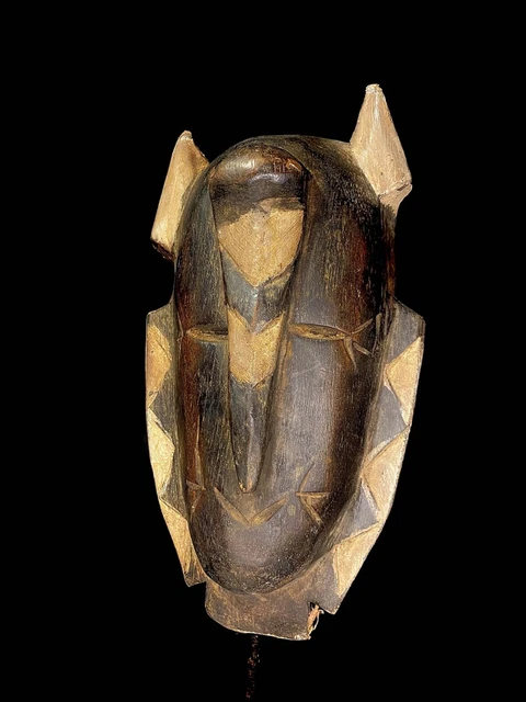 African mask antiques tribal Face vintage African Mask with elephant mask --6313