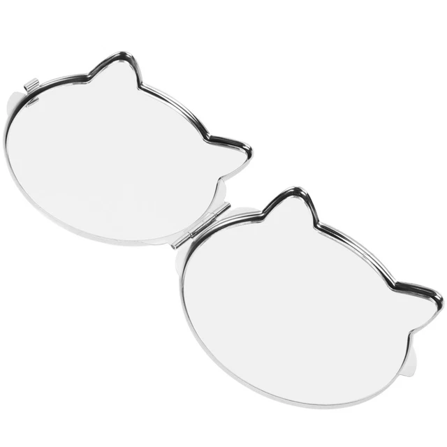 Miroir De Poche Manga Kawaii Chat Bleu – Dimensions 8,5x5,3 Cm, Neuf Sous Blister