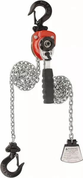550 Lb Lift Capacity, 5' Lift Height, Mini-Ratchet Lever Chain Hoist