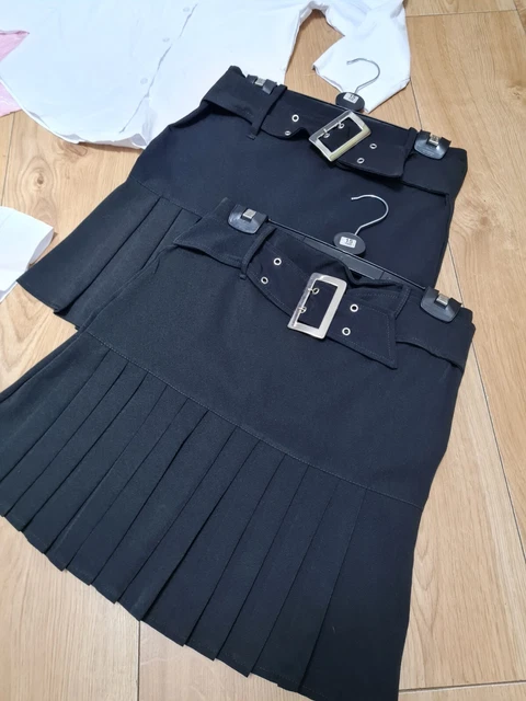 Pacchetto di vestiti per ragazza 14 anni 2 x top bianco + 2 top rosa 4x minigonna nera 4