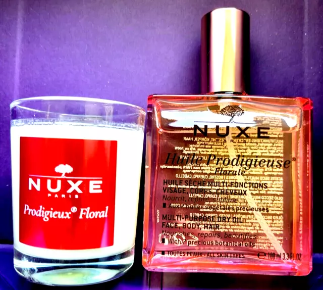 Nuxe Huile Prodigieuse Florale Multi-purpose Dry Oil 100ml+Floral Candle 70g