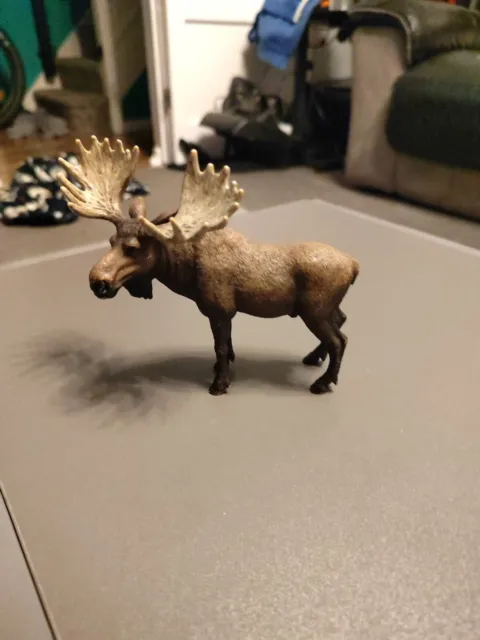 Schleich Moose Bull From Forest Dwellers Set Retired Rare