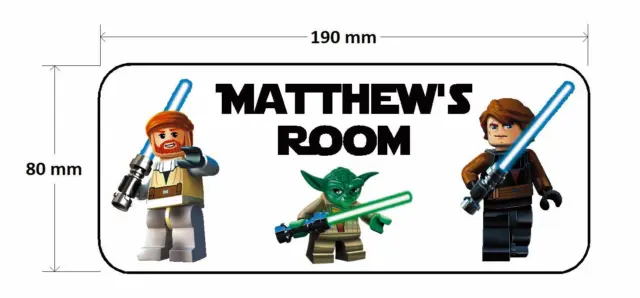 Targa porta LEGO Star Wars - Insegna camera da letto personalizzata bambini ragazzi ragazze