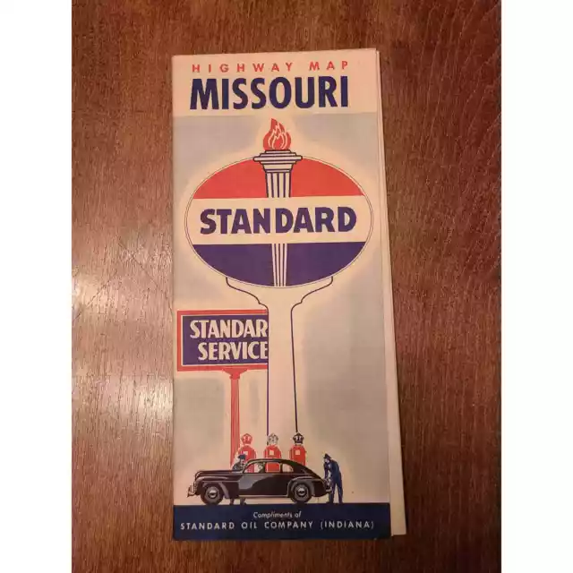 Missouri Road Map Courtesy of Standard 1948 Edition