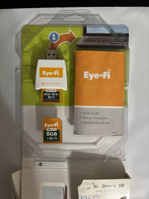 Eyefi Pro X2 8GB SD card With Box Tested Working WiFi Card