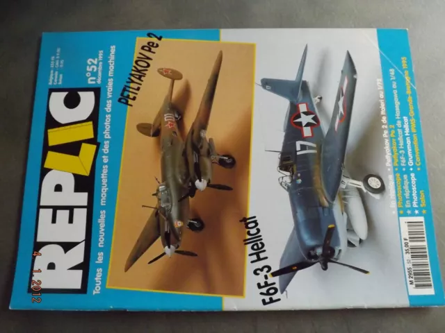 T.0  Replic N°52 Petlyakov Pe 2 / F6F-3 Hellcat / Grumman Hellcat
