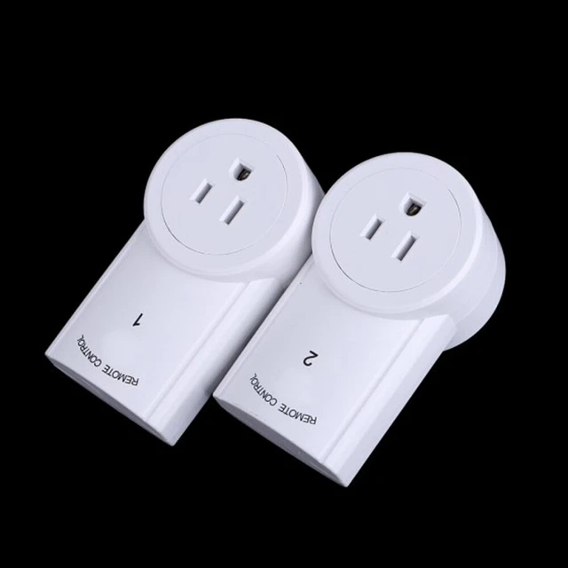Prise de commutateur de télécommande 2PCS avec 1 télécommande 6