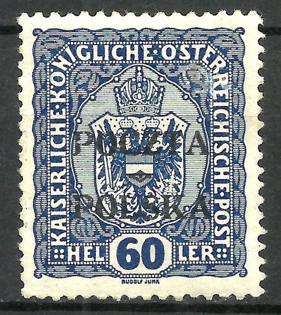 POLAND 1919 KRAKAU OVPT Mint Never Hinged ** Fi.42 ** ERROR B10 SIGNIERT LUX **
