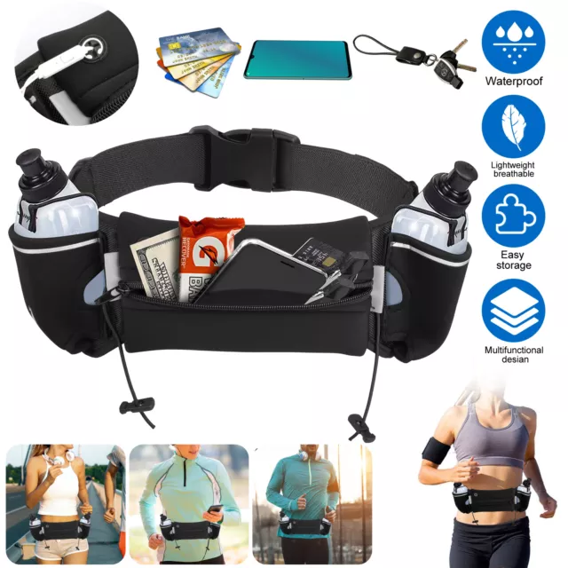 Sport Waist Bum Belt Bag Jogging Running Hiking Zip Fanny Pack Pouch Ultra Slim