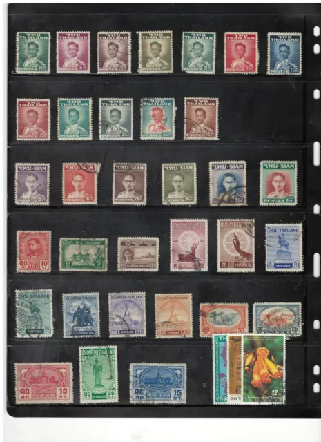 Thailand King Bhumibol Era, Mid Century Used Stamps, Nice Values.