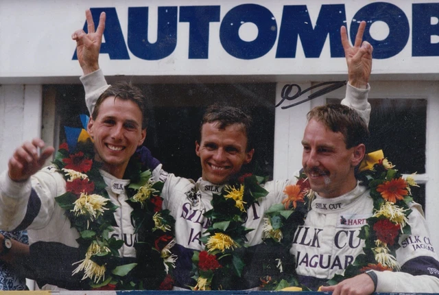 Andy Wallace Hand Signed 12x8 Photo - Le Mans Autograph - Silk Cut Jaguar 5.