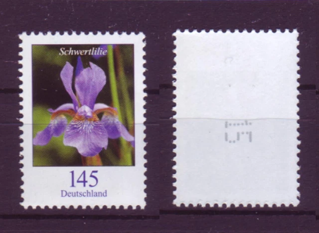 Bund 2507 RM mit ungerade Nummer Blumen Schwertlilie 145 Cent postfrisch