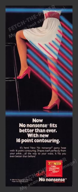 NO NONSENSE PANTYHOSE Sexy Legs on Stool 1980s Print Advertisement Ad 1985  £10.38 - PicClick UK