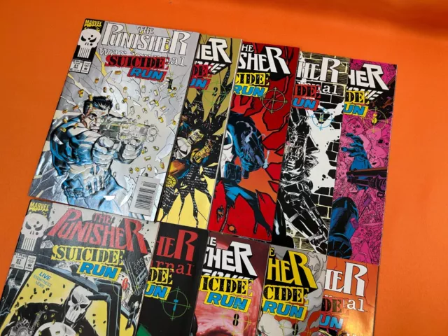Complete Punisher Suicide Run Parts #1-10 - Comics War Zone Journal Vf Lot Set