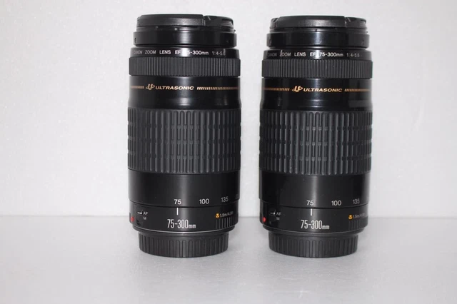 CANON EF 75-300MM F4-5.6 II Telephoto Zoom Lens 2 pack Used