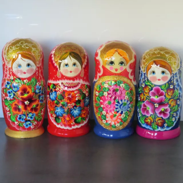 Babuschka Matroschka Matrjoschka Matruschka russische Puppen 10 teilig 10 tlg