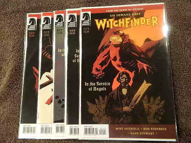 2009 DARK HORSE Comics WITCHFINDER In The Service Of Angels #1-5 Complete - BPRD