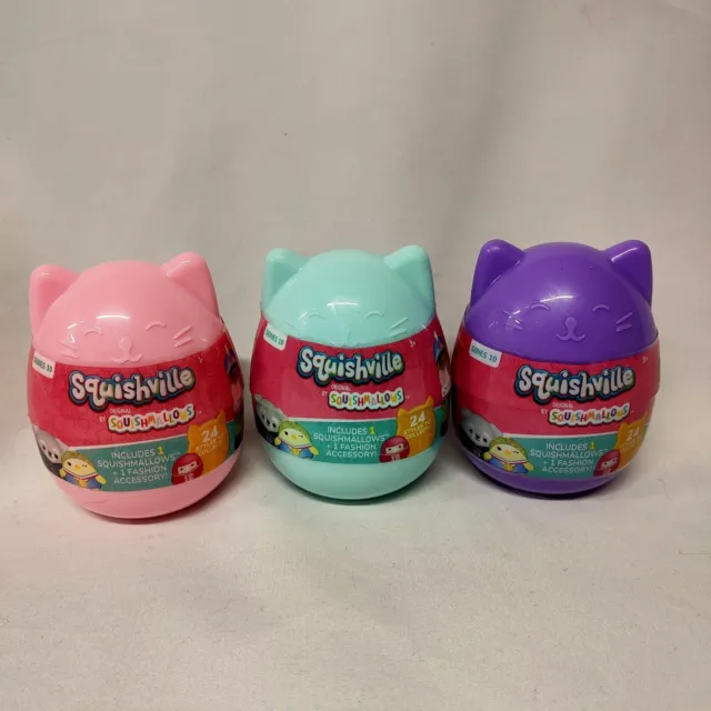 Squishmallows Squishville Series 10 - Assorted Blind Capsule Pack X 3