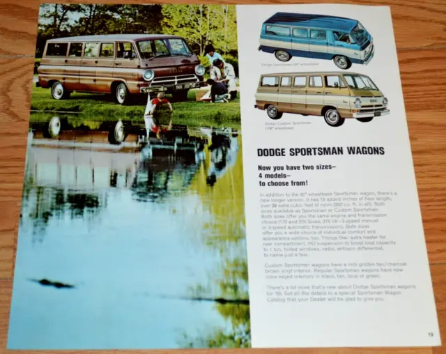 1968 Dodge Custom Sportsman Wagon Van Original Dealer Advertisement Ad 68