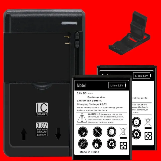 4in1 2x 1600mAh Battery External Charger Bracket for Consumer Cellular Doro 7060