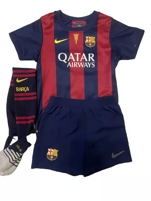 COMPLETINO CALCIO BARCELLONA 2014 4 5anni Maglia pantaloncino