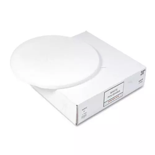 Premiere Pads Cleaning Pad - 20" Diameter - 5/carton - White (4020whi)