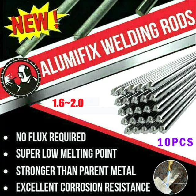10PCS Universal Low Temperature Aluminum Welding Cored Rods Wire Brazing Rods EA