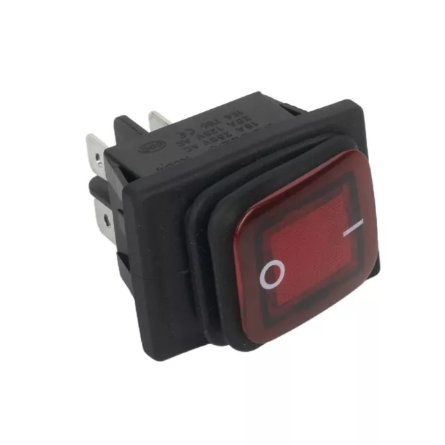 Water resistant Red Rectangle Rocker Switch On/Off Waterproof IP67 20A 3