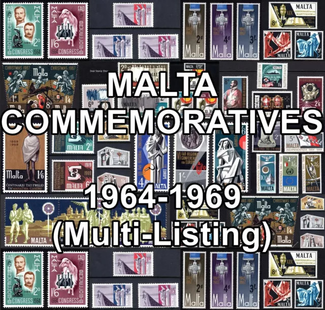 MALTA Comms. Sets 1964 1965 1966 1967 1968 1969 Unmounted Mint (Multi-Listing)