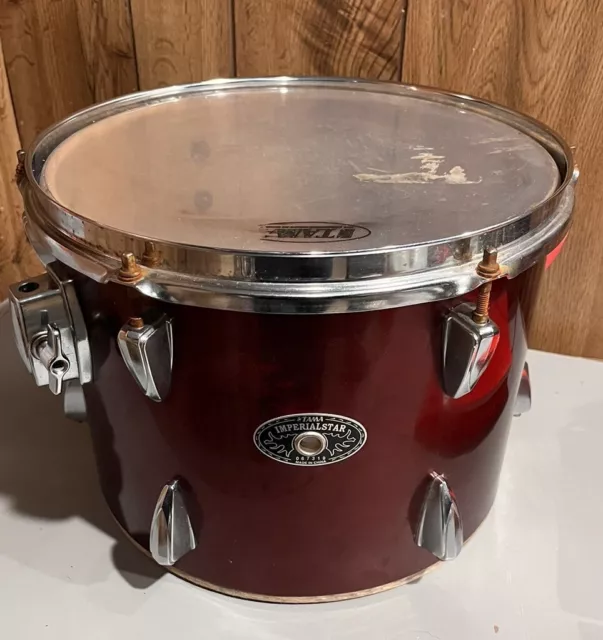 TAMA Imperial Star 12" x 9" Wood Shell Rack Tom Drum Red Wine.  No Bottom Hoop