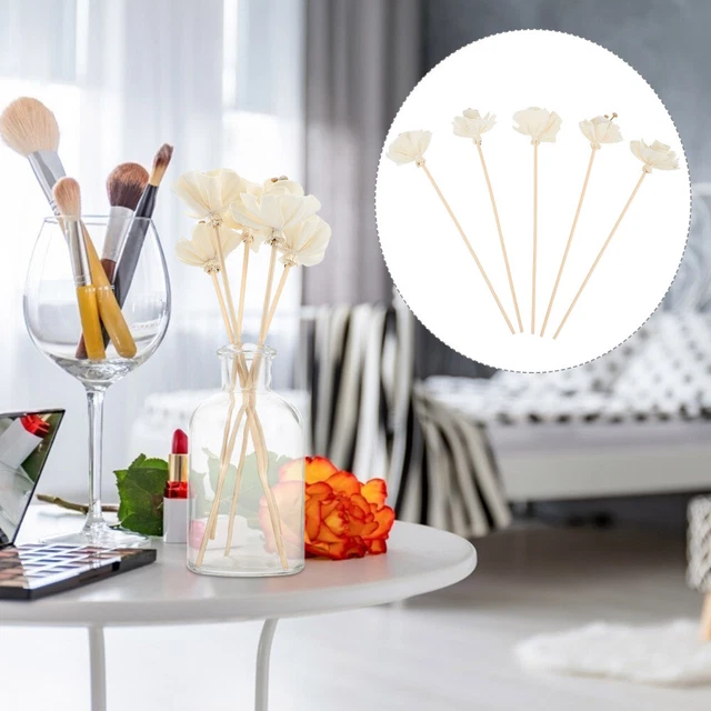 10 Pièces Bâtons Diffuseur Rotin ABOOFAN - Fleurs Séchées Naturelles, Parfum D'Intérieur Violet 22.8cm