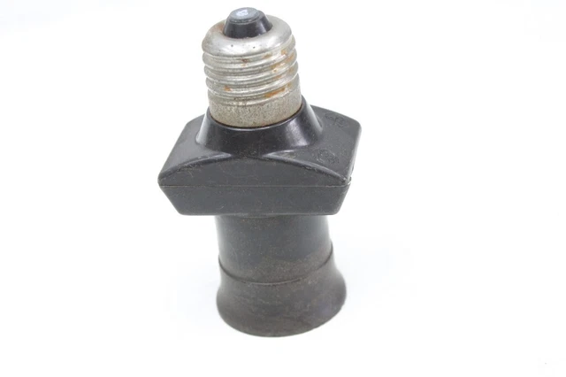 PortaLampada In Bachelite ES E27: Made In Italy, Edison A Vite, Nickel, Con Attacco A Sospensione - 3