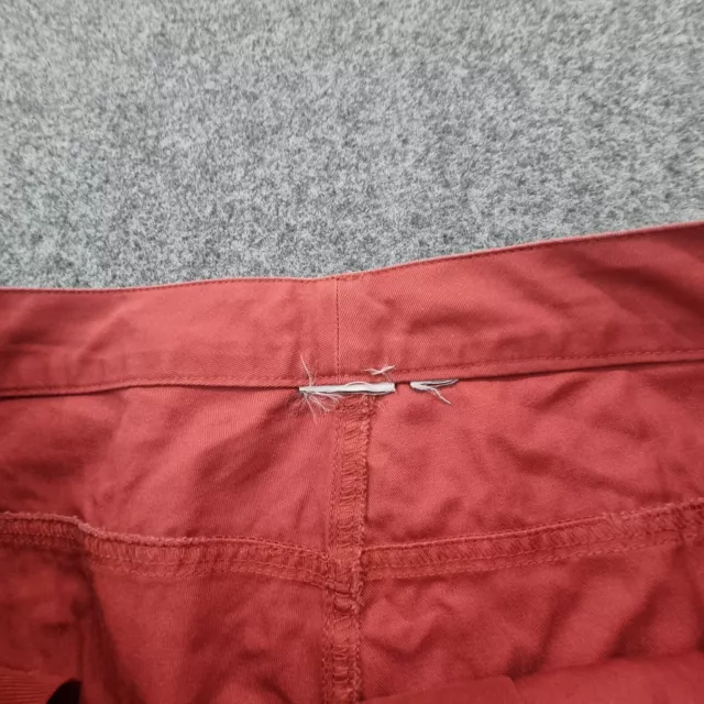 adidas Track Pants womens MEDIUM red cotton parachute sports winter Size M 3