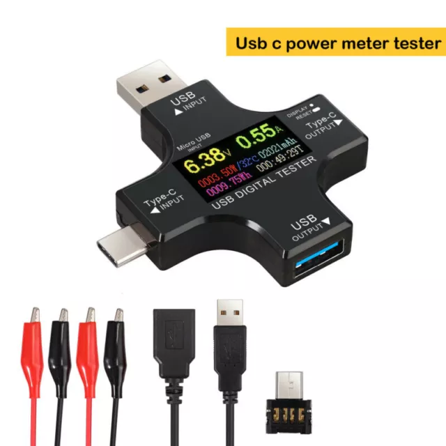 USB C Tester Type-C PD Digital Voltage Current Power Meter Detector QC3.0 QC2.0