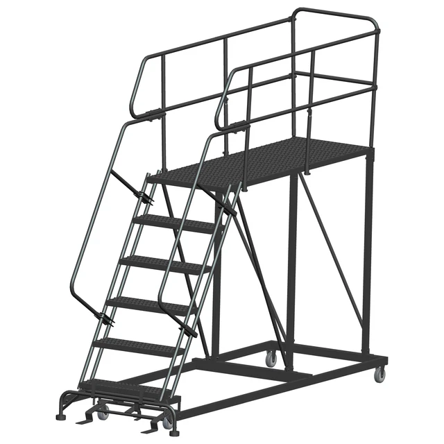 Ballymore Rolling Work Platform Overall Height 96 in Steps 6 Cap 800 lb