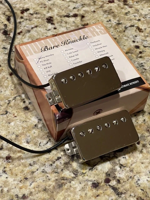Bare Knuckle PG Blues Humbucker Pickup Set 50mm Nickel Covers