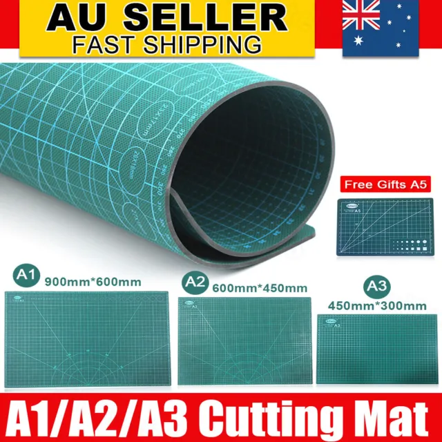 A1 A2 A3 Large Thick Double-Side Self Healing Cutting Mat Art Craft DIY -2Pack