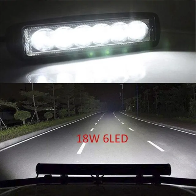 Barra luminosa da lavoro 6 LED 18 W DRL faretto nebbia guida per camion fuoristrada H7