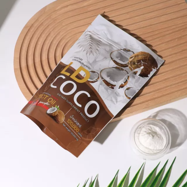 12X LD COCO aceite de coco MCT polvo prensado en frío control de peso quema grasa