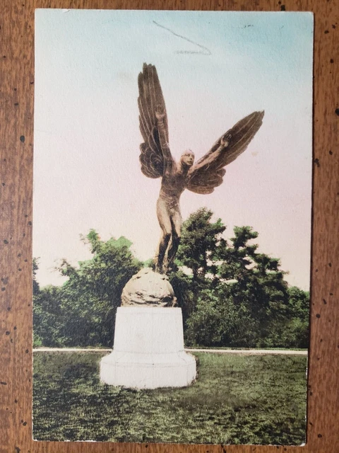HAND-COLORED POSTCARD VIEW OF McCONNELL MONUMENT, CHARLOTTESVILLE, VA, 1920'S