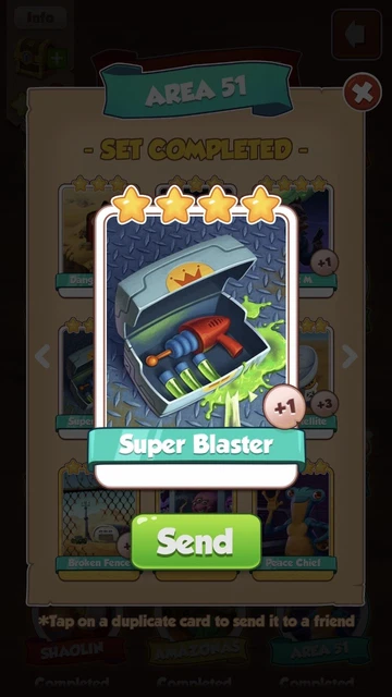 COIN MASTER RARE Card Super Blaster Rare From The Area 51 Set 0.99 -  PicClick UK