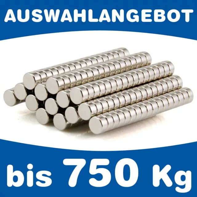 Extra starke Scheibenmagnete Neodym (NdFeB) Magnet-Scheiben, bis 750kg Haftkraft 3