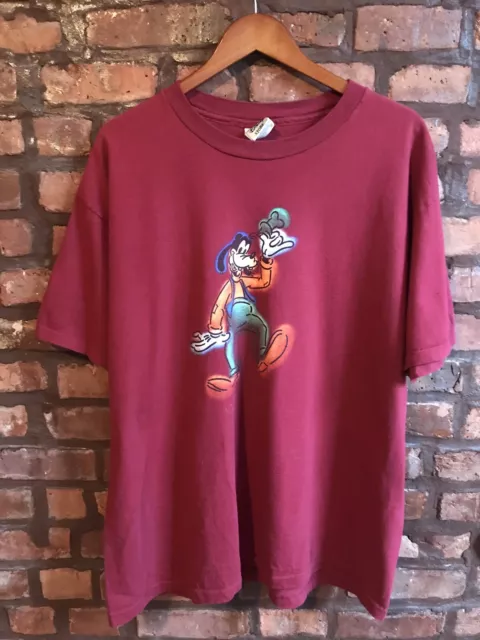 Vintage 90’s Disney Goofy Single Stitch Made In USA Shirt Size XL