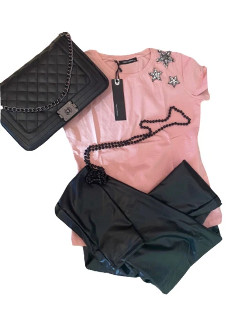 T-shirt Maglia Magliette Tshirt da Donna Cotone a Manica Corta