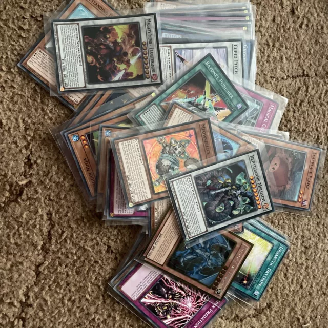 50 Random Yu-Gi-Oh Cards From Various Sets All Cards Soft Sleeved
