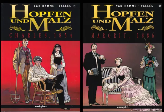 Hopfen und Malz Bd 1 + 2 "Charles 1854" ua, van Hamme, Comicplus 1994, Neuwertig