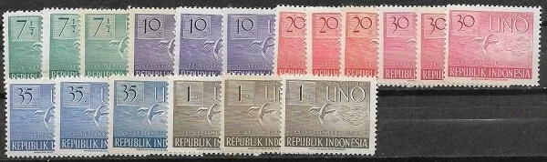 INDONESIA  LOT Sc  362 to 367   4 complete  SET  MINT NH  VF