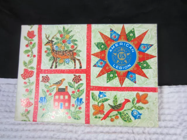 1960s/70s vintage large Christmas cards 18 pcs American Legion+orig box/envelope