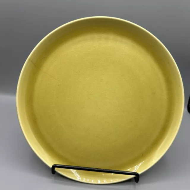 Steubenville Russel Wright American Modern Dinner Plate Chartreuse 10" MCM READ